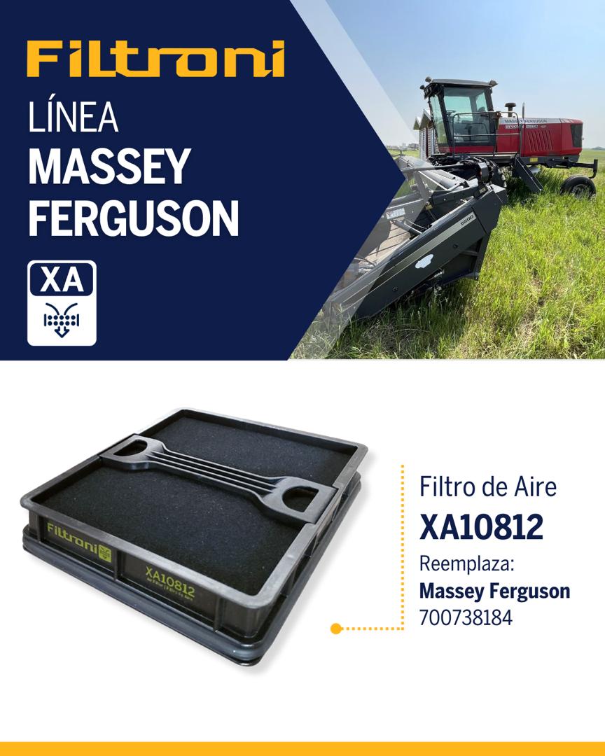 XA10812 FILTRONI Filtro de Aire Secundario Motores Cummins, Equipos AGCO Reemplaza 700738184