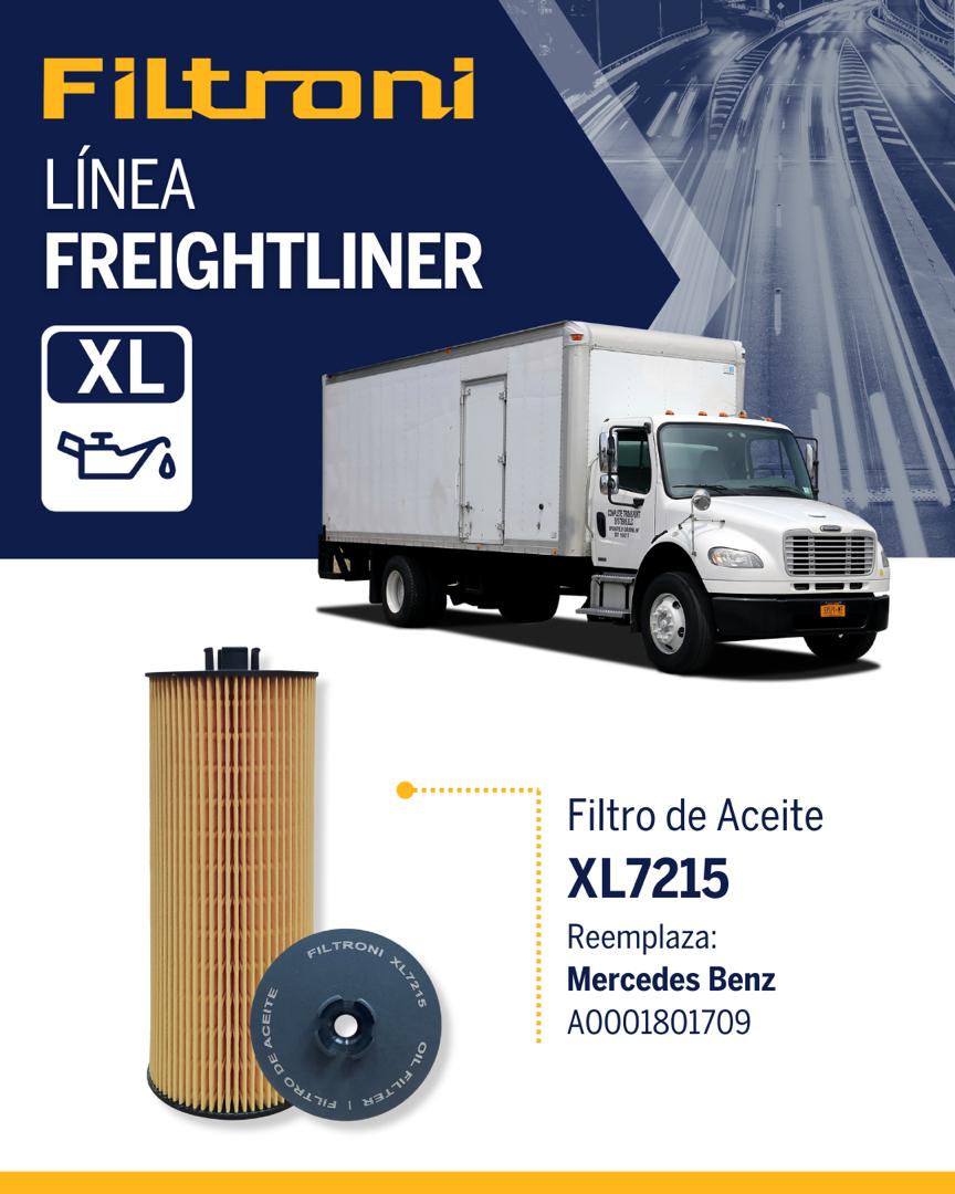 XL7215 FILTRONI Filtro de Aceite Freightliner M2-106 Motores Mercedes-Benz Reemplaza A0001801709 P550761 LF3914 LP8741 57215 P7188 EO2404 HU9452X PP9452