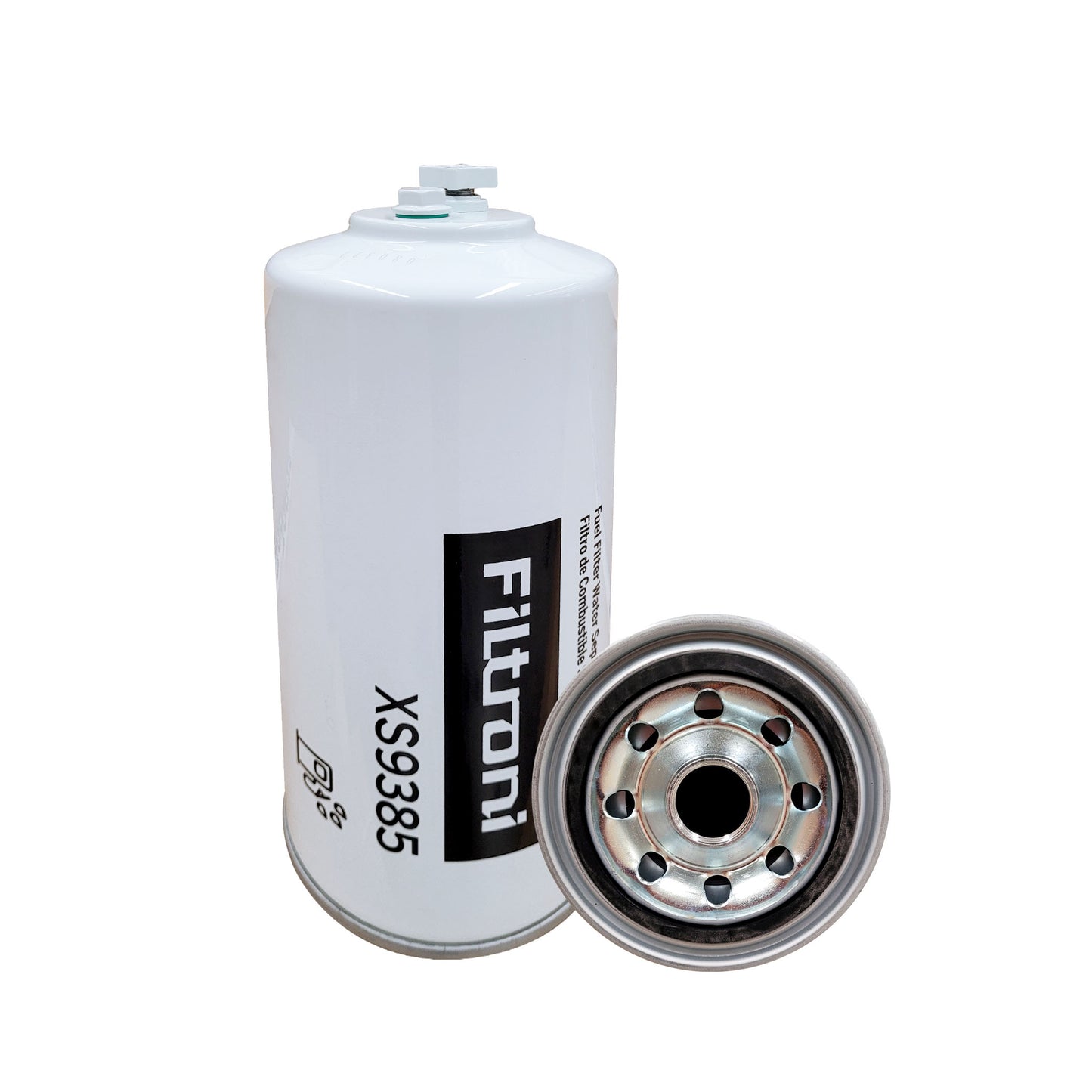 XS9385 FILTRONI Filtro Combustible Separador de Agua con Puerto Sensor y Drenaje Equipos Caterpillar Reemplaza 4385385 3169954 FS20130 BF46251SP SFC55281