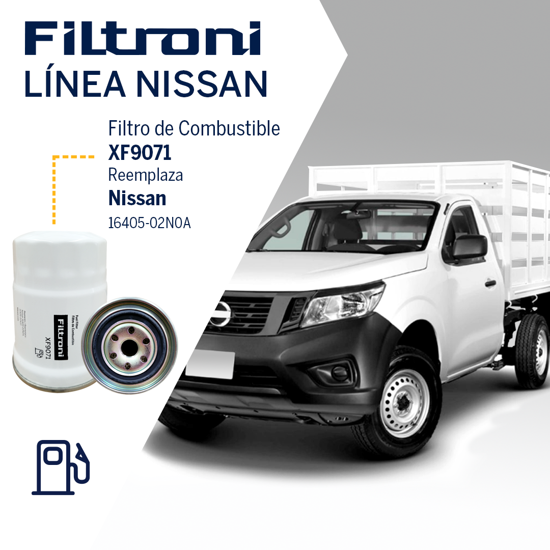 XF9071 FILTRONI Filtro de Combustible Nissan NP300, Pickup D22, Frontier Reemplaza 1640502N10