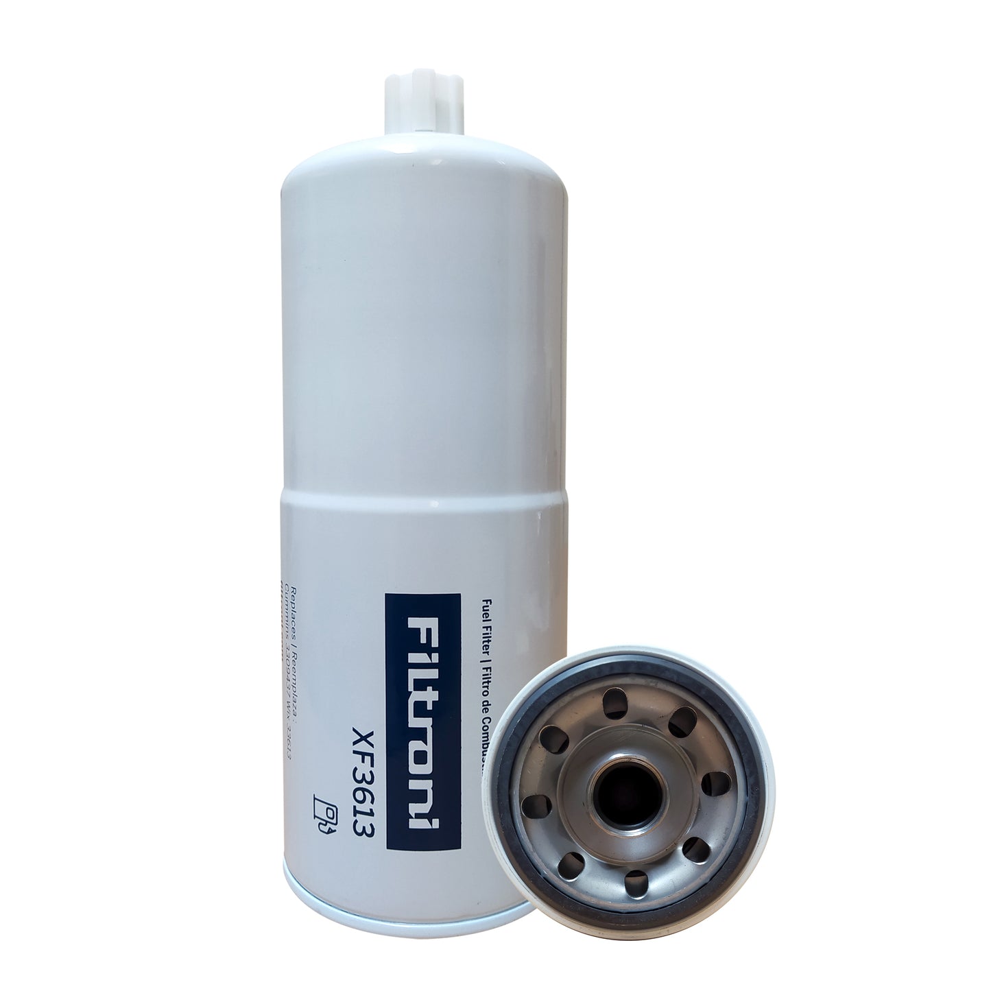 XF3613 FILTRONI Filtro de Combustible con Drenaje Motores Cummins Reemplaza 3309437