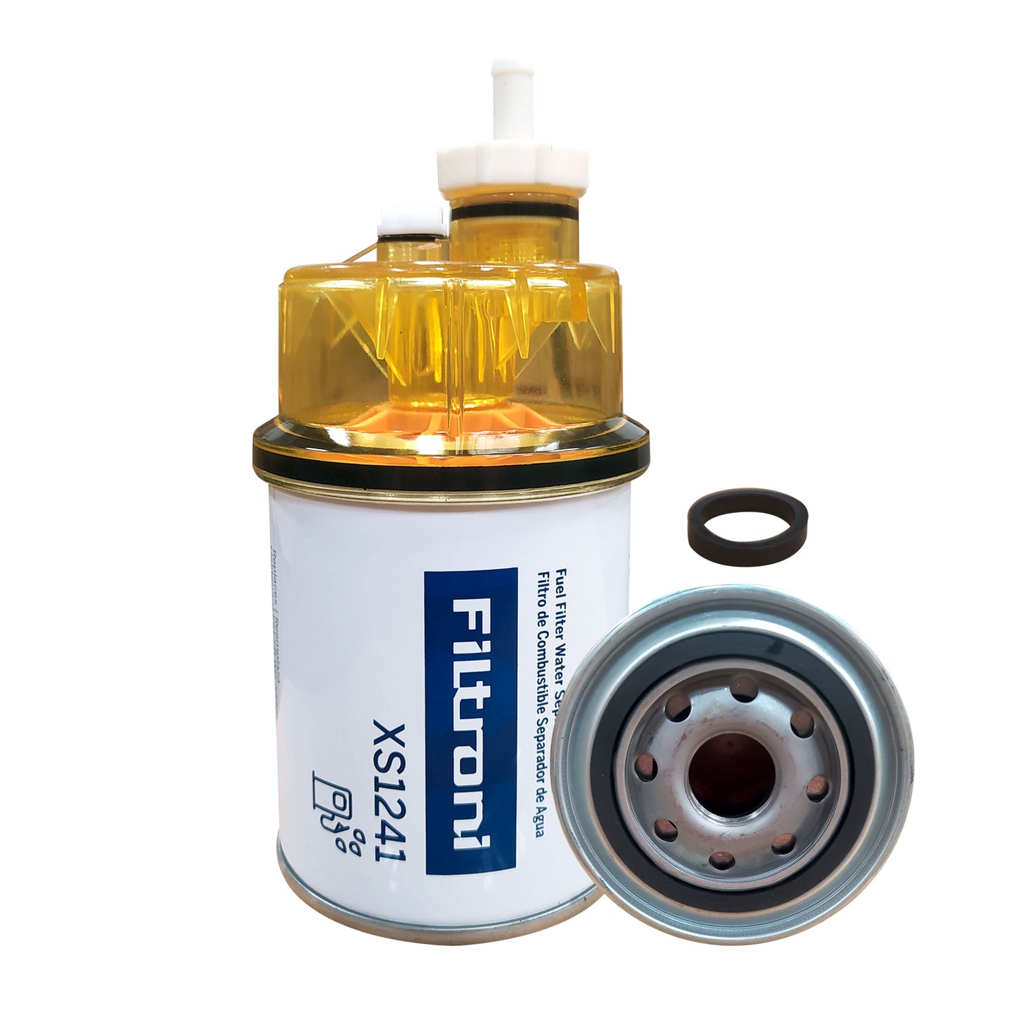 XS1241K FILTRONI Kit de Filtro de Combustible Separador de Agua Ford Cargo 815C Reemplaza Cummins FS1241B Incluye Vaso (Tazon) XE0014S P502516 33421 BF1282O WPS1282 ASV1282SP