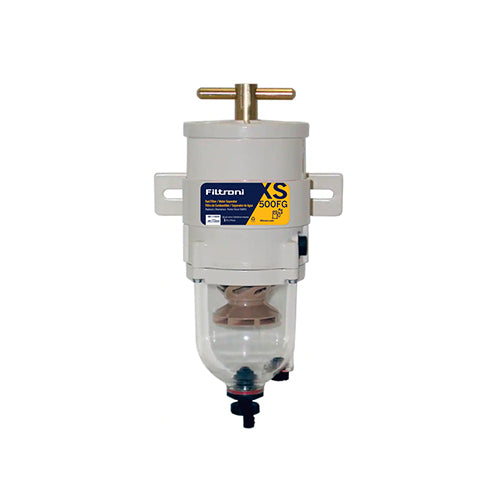 XS500FH FILTRONI PortaFiltro de Combustible Separador de Agua tipo Turbina 60 GPH para Motores Diesel 300 HP Max Reemplaza Parker Racor 500FG (Incluye elemento XS2010)